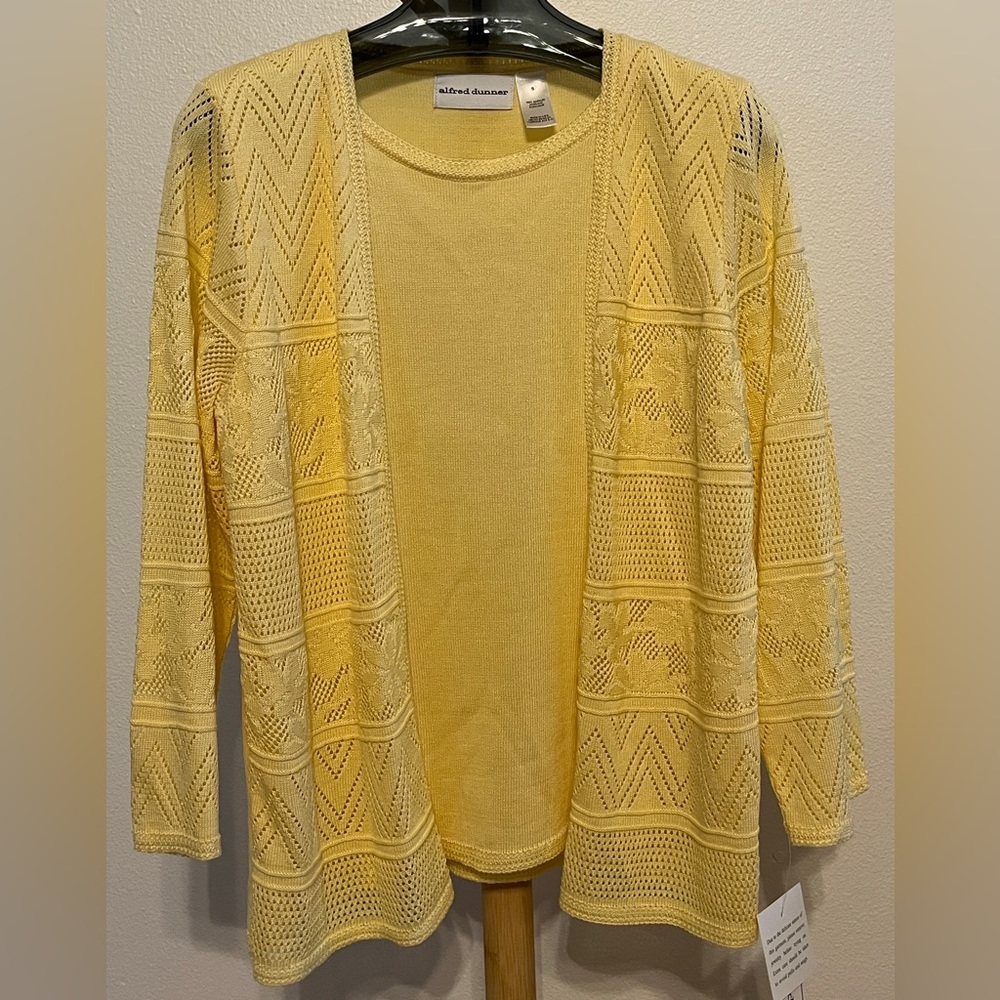 Alfred Dunner Cardigan Sweater Set